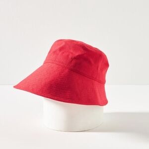 Anthropologie Red Bucket Hat